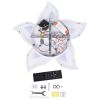 Ceiling Light Fan with Remote Control/app Control,3 Colors 6 Speeds 27In 40W Dimmable Flower Shape