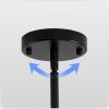 Modern American style chandelier-black-glass lampshade -5 bulbs