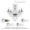 K9 Crystal Chandelier 4 Lights Modern Candle LED Chandelier Light Ceiling Lamp