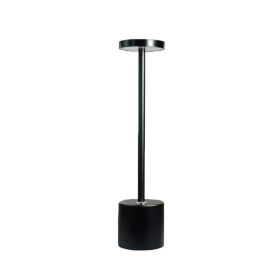 Cordless Rechargeable Touch Control LED Night Light Table Lamp Modern Bedside LED USB Desk Atmosphe Lamp (Color: black)